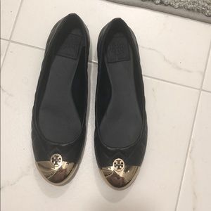 Tory Burch Navy Blue flats. Size 8. Worn few times